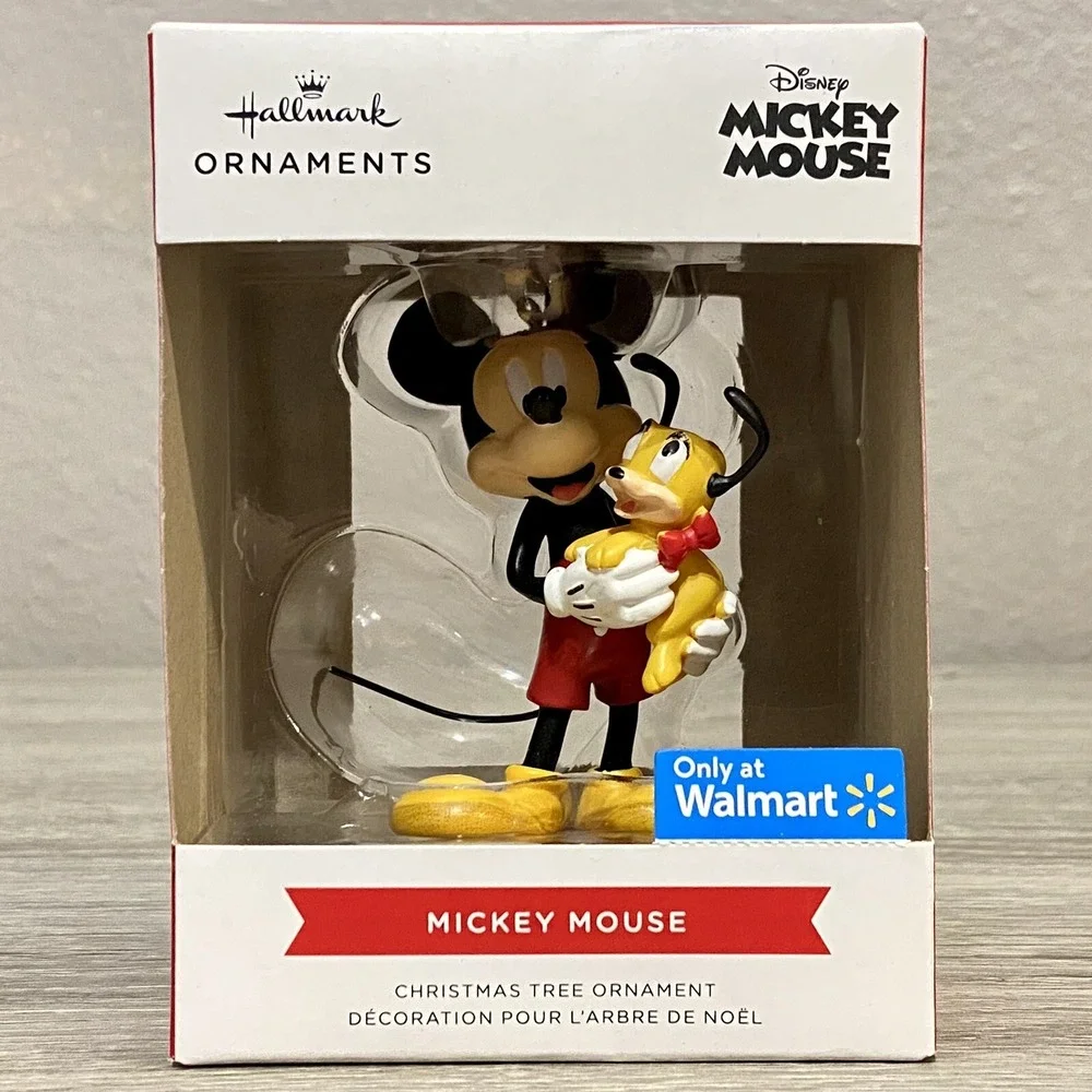 Disney Mickey Mouse & Pluto Christmas Ornament. New in Box.